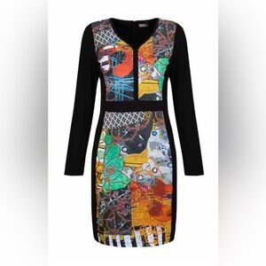 Simply Art by Dolcezza Aviary Abstract Dress NWT